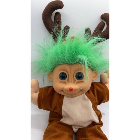Russ Berrie Troll Kidz Doll Rudy Reindeer Christmas Plush 2335 12" - Picture 2 of 4